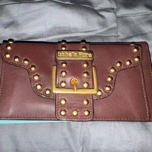 Isabella Fiore Brown Wallet with Gold Accents